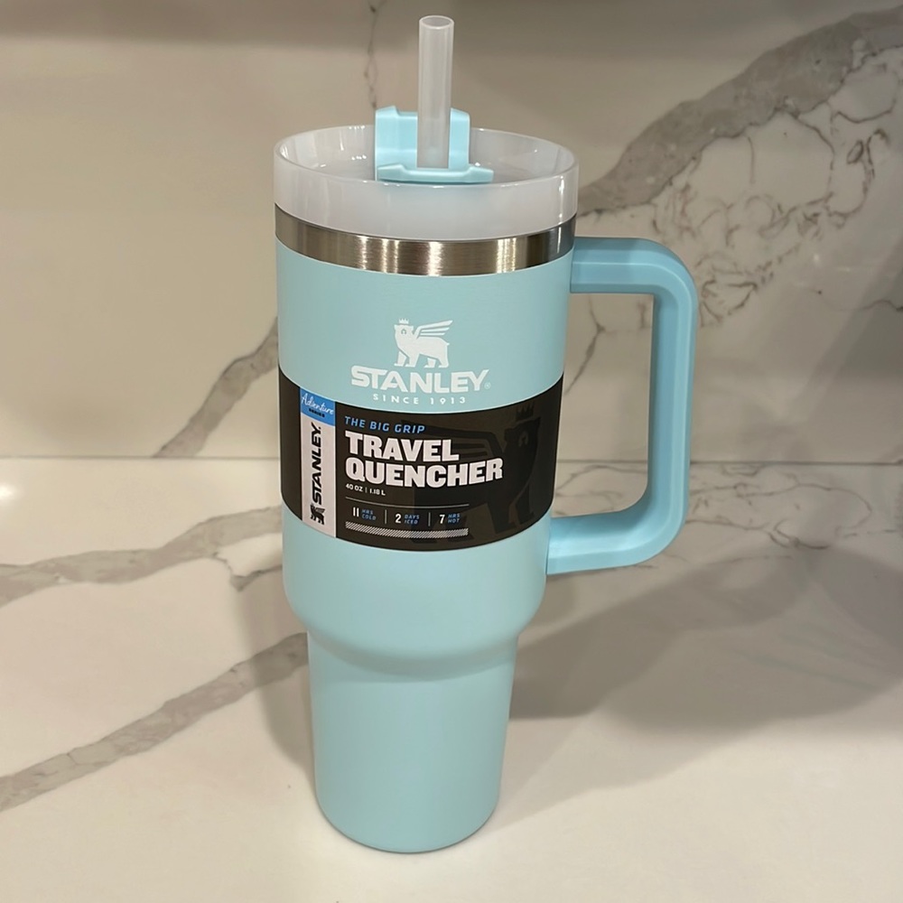 Stanley - AQUA - OG 40 oz Adventure Quencher Travel Tumbler (Light Blue) NWT!